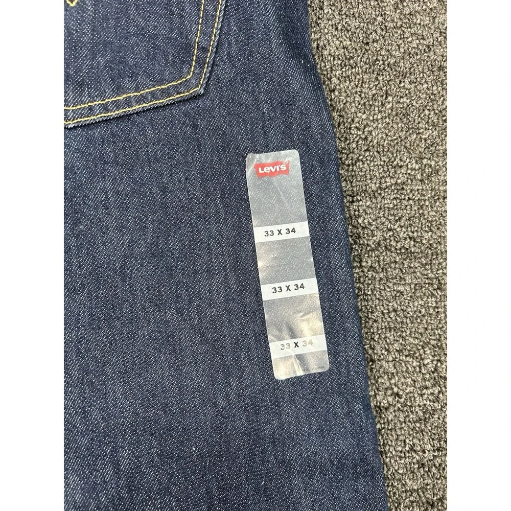 New Levi's 512 Slim Taper Jeans Men's 33x34 Dark Wash Denim Stretch Flex Western